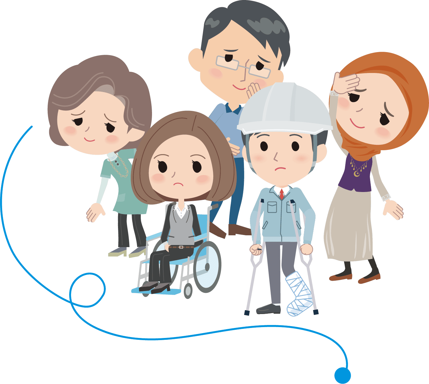 仕事が原因の病気とけがに向き合う We confront work related disease and injuries.